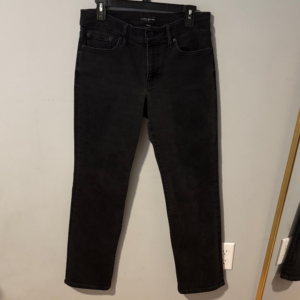 Lucky Brand Sweet‎ Mid Rise Straight Jeans Black Denim Womens Size 10/30A